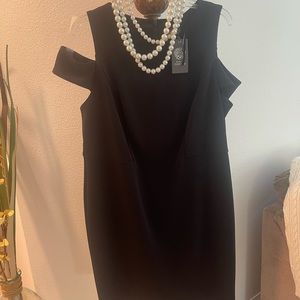 Vince Camuto LBD Little Black Dress 14W NWT